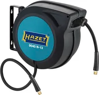 HAZET 9040N-13 avvolgitubo da giardino Rocchetto montato a muro Automatico Nero, Blu