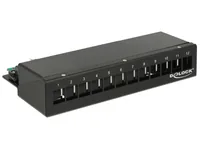 Delock Keystone Desktop Patchpanel 12 Port Metall