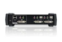 Aten KVM Switch CS1762A - Konsolen Ports: 3.5 mm Kopfhöreranschluss - USB 2.0 - DVI-I - 3.5 mm Mikrofoneingang - Computer Ports: 3.5 mm Kopfhöreranschluss - 3.5 mm Mikrofoneingang - USB 2.0 - DVI-I - KVM-Art: Lokal - Anzahl Geräte: 2 - Montage: Desktop - 