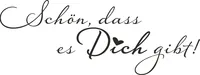 Heyda Stempel Schön dass es Dich gibt 1 Stück - Motiv: Text - Detailfarbe: Hellbraun