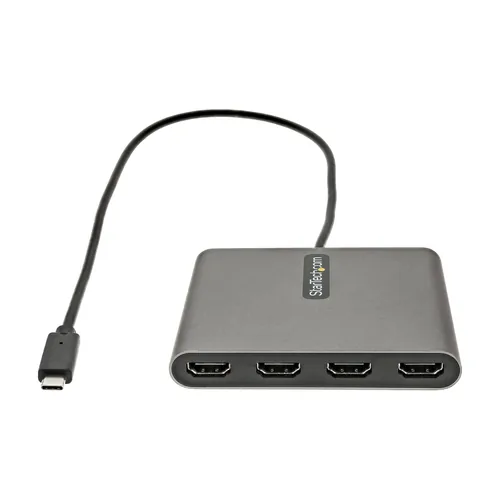 StarTech.com USB-C auf 4x HDMI Adapter - Externe Video- und Grafikkarte - USB Type-C auf Quad HDMI Display Adapter Dongle - 1080p 60Hz - Multi Monitor Splitter - Windows (USBC2HD4)