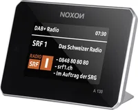 Noxon Radio-Tuner A 130 Schwarz/Silber - Radio Tuner: DAB+ - FM - Internetradio - Detailfarbe: Schwarz - Silber - Gewicht: 0.21 kg - Bluetooth: Ja - Audio-Ausstattung: App - Display - Fernbedienung - Schlummerfunktion - Sleep-Timer - Weckfunktion - Audio-